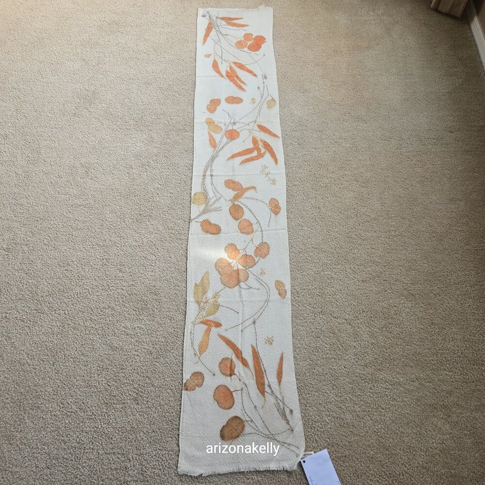 NWT Handmade Wool Scarf Made With Botanical Dye Eco Earth Mayumix - Picture 2 of 11